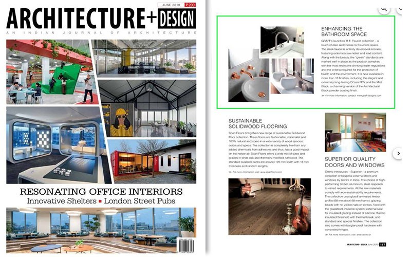 GRAFF's Sleek M.E. Faucet l Architecture + Design Magazine