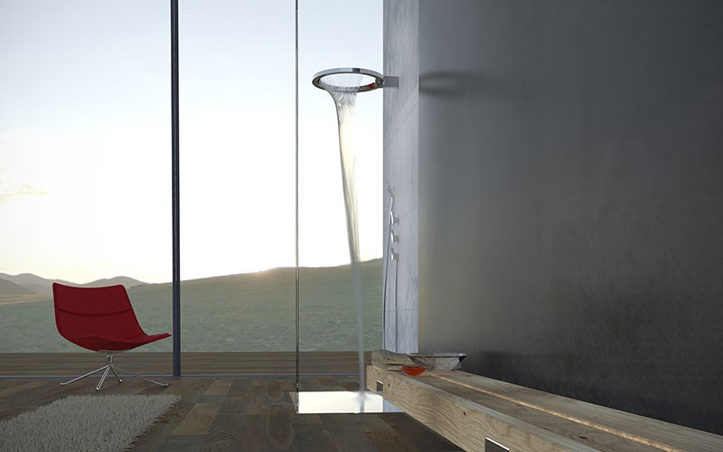 Futuristic showerhead: Ametis Ring by GRAFF l Hotel Design